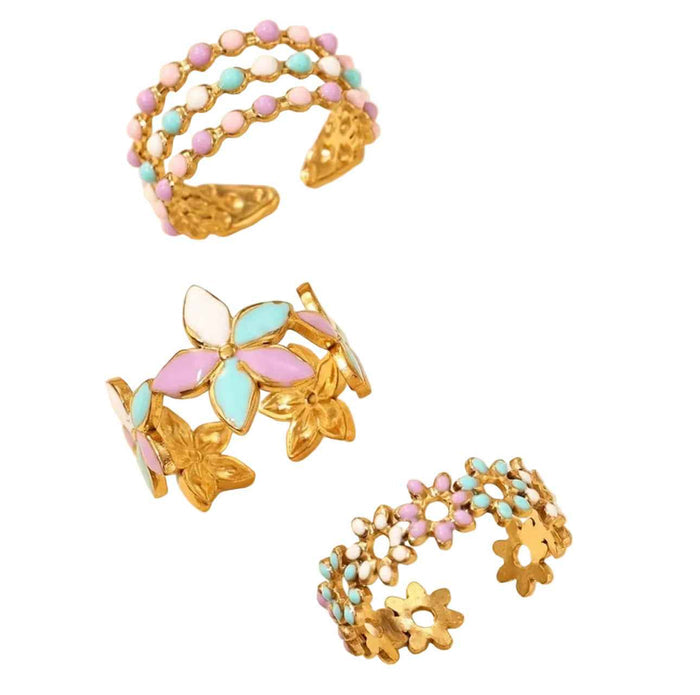 Pastel Bead and Flower Set
