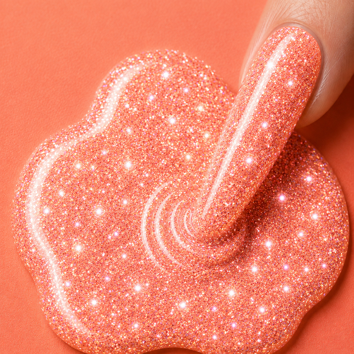 Kiss My Peach - The Disco Drip Reflective Glitter Collection - Drip Lab Nail Co.