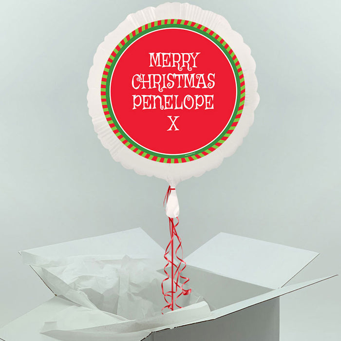 Personalised Mean Green Christmas Inflated Balloon in a Box