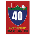 Personalised Milestone Age Rugby Crest Poster - A3
