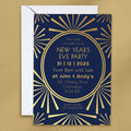 Personalised Navy and Gold Party Invitations - Pack of 16