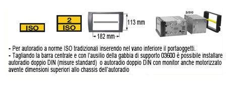 Phonocar 03314 Mascherina 1-2 DIN per Skoda Octavia 05-13 Yeti 17- colore nero - TechSoundSystem.com