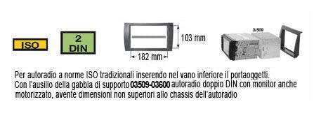 Phonocar 03440 Mascherina 1/2 DIN per Seat Ibiza 08-12 colore nero metallizzato - TechSoundSystem.com