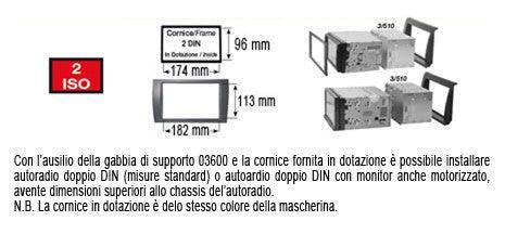 Phonocar 03461 Mascherina 2 DIN per Seat Skoda e VW colore nero - TechSoundSystem.com