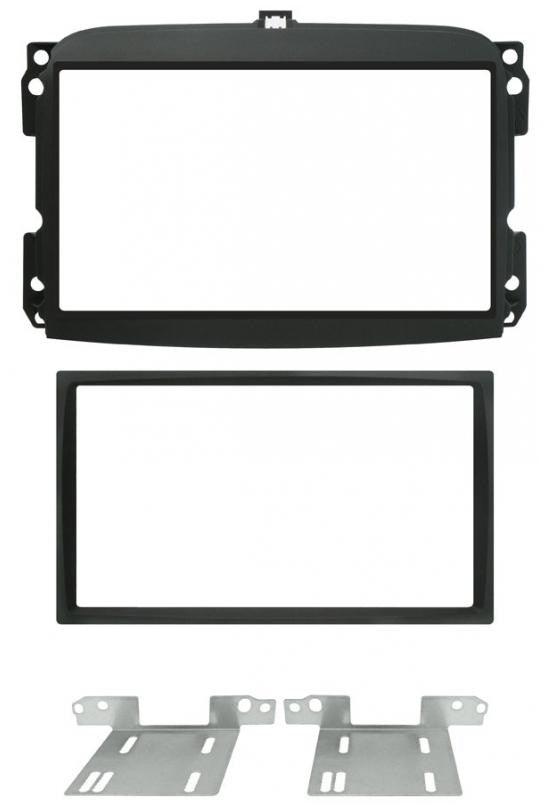 Phonocar 03647 Mascherina 2 Din per Fiat 500L colore nero kit fissaggio radio universale - TechSoundSystem.com