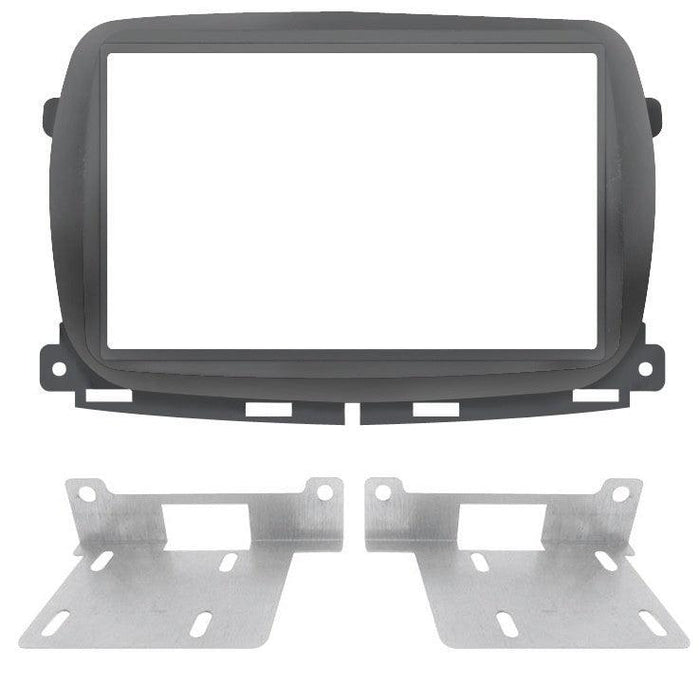 Phonocar 03748 Mascherina 2 Din per Fiat 500 16- colore nero lucido - TechSoundSystem.com