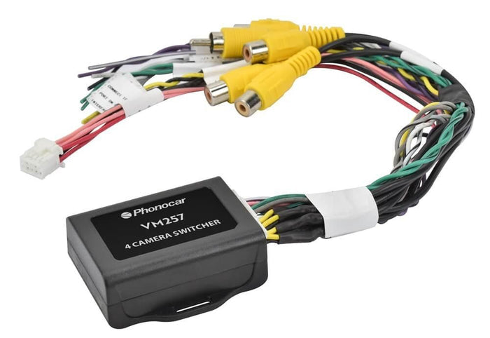 Phonocar VM257 Switcher 4 ingressi e 1 uscita video per telecamere - TechSoundSystem.com