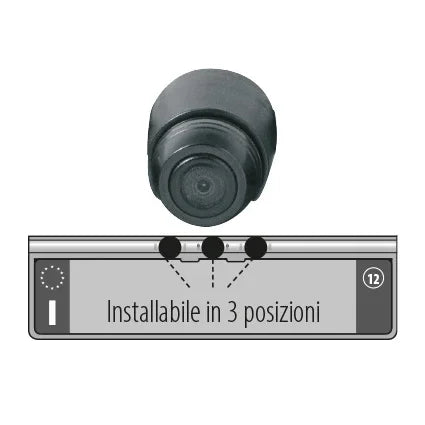 Phonocar VM270 Porta Targa con retrocamera integrata CMD