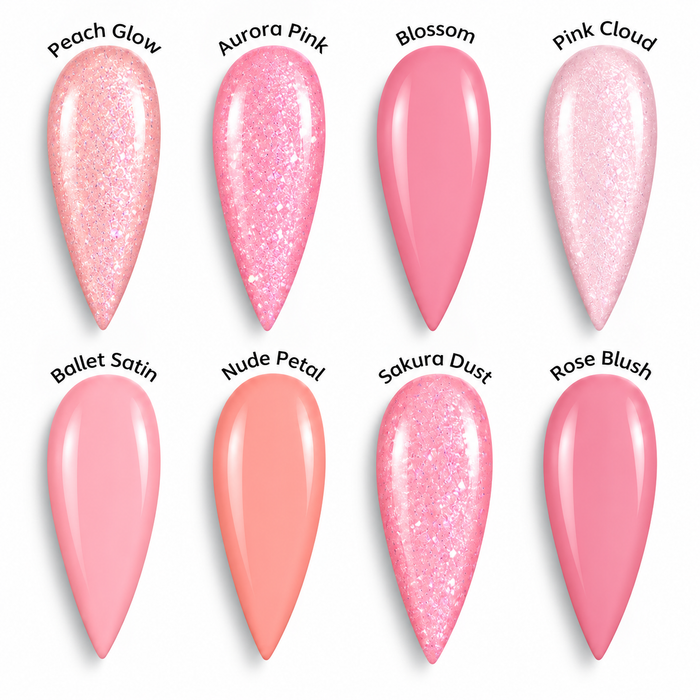 Pink Cover Acrylic Powder Collection – The Blush | 8 Shades