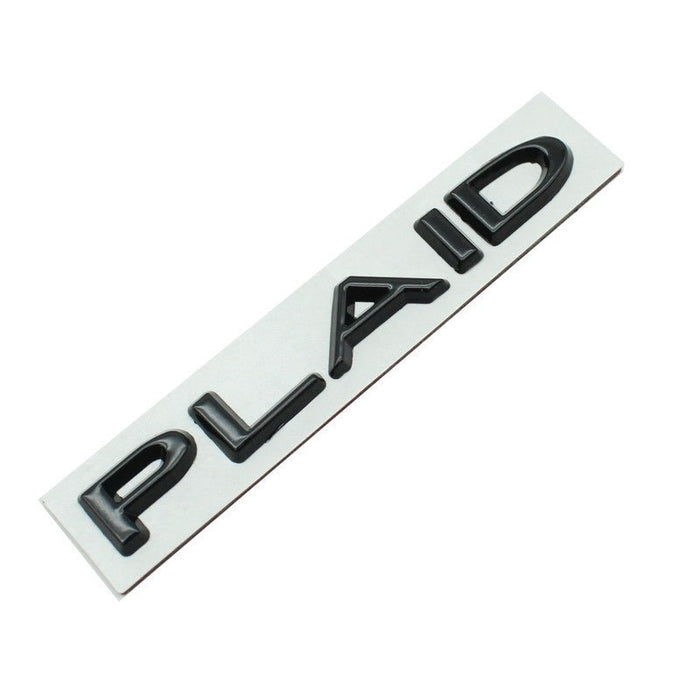 Plaid Letter Logo sticker for Tesla Model 3/Y/X/S - Tesery Official Store