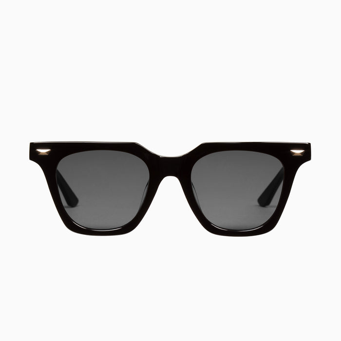 Gloss Black w. Silver Metal Trim / Black Lens
