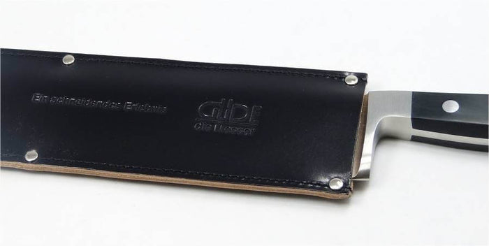 Protège-lame en cuir noir Güde 32cm pour couteau à pain