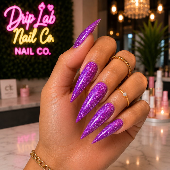 Sparkly Grape - The Disco Drip Reflective Glitter Collection - Drip Lab Nail Co.