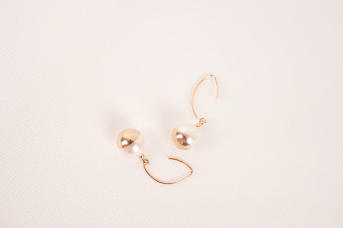 RAET Akoya Baroque Seawater Japan Pearl K10 Gold Earrings - Women Small Ear Stud Earring Wedding