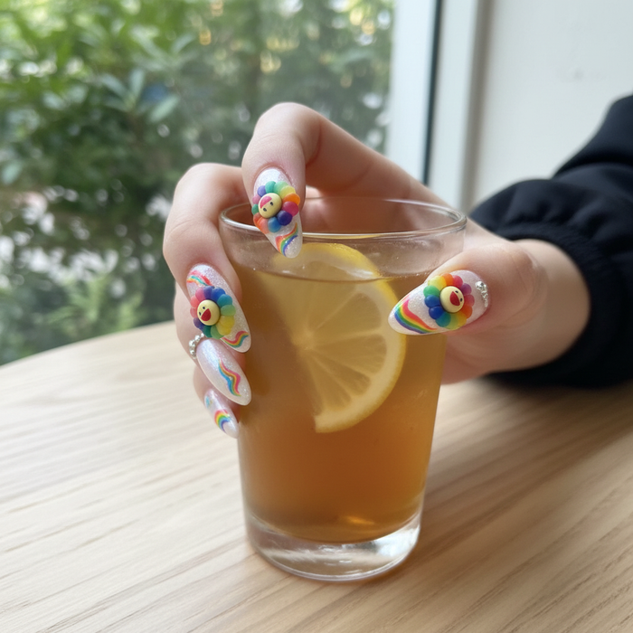 Murakami charms on nails