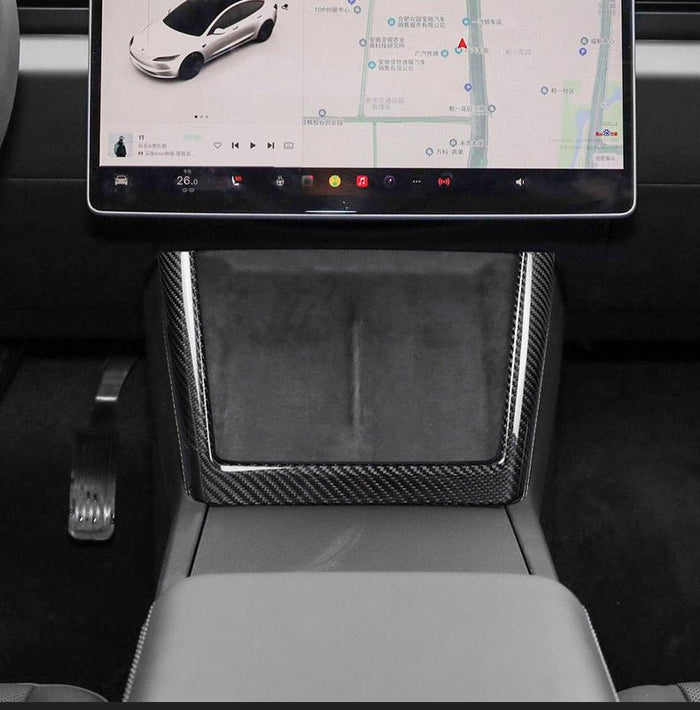Real Dry Carbon Fiber Wireless Charging Frame for New Model Y & Model 3 Highland - Tesery Official Store