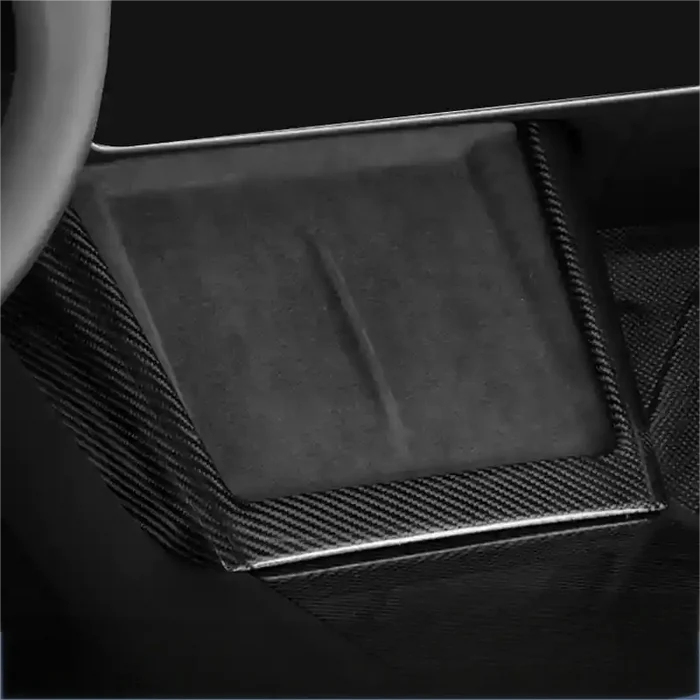 Real Dry Carbon Fiber Wireless Charging Frame for New Model Y & Model 3 Highland - Tesery Official Store