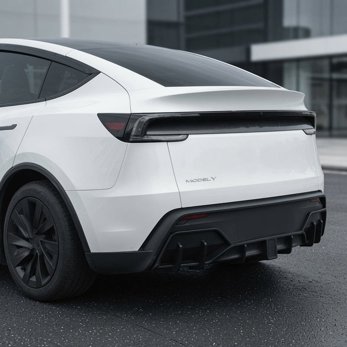 Rear Bumper Lip Spoiler & Diffuser with Flashing LED Pilot Brake Light for Model Y Juniper - Tesery Official Store
