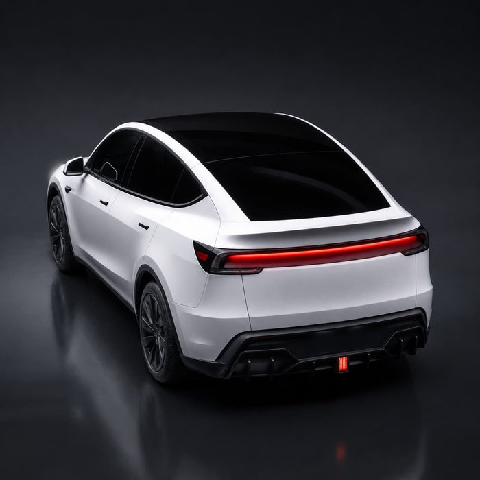 Rear Bumper Lip Spoiler & Diffuser with Flashing LED Pilot Brake Light for Model Y Juniper - Tesery Official Store