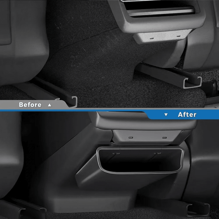 Rear Center Console Cover & Storage Box for Model 3 Highland & Model Y Juniper | TPE Protection - Tesery Official Store