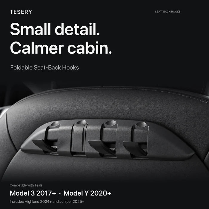 Rear Seat Back Hooks & Organizer for Tesla Model 3/Y | TESERY - Tesery Official Store
