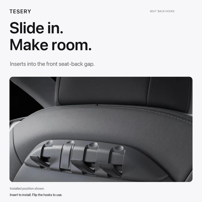 Rear Seat Back Hooks & Organizer for Tesla Model 3/Y | TESERY - Tesery Official Store