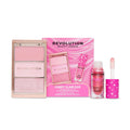 Revolution Candy Glam Lip Oil & Highlight Duo featuring pink lip gloss and highlight palette.