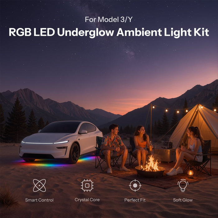 RGB Underglow LED Chassis Ambient Lighting Kit for Model Y Juniper / Model 3 Highland - Tesery Official Store