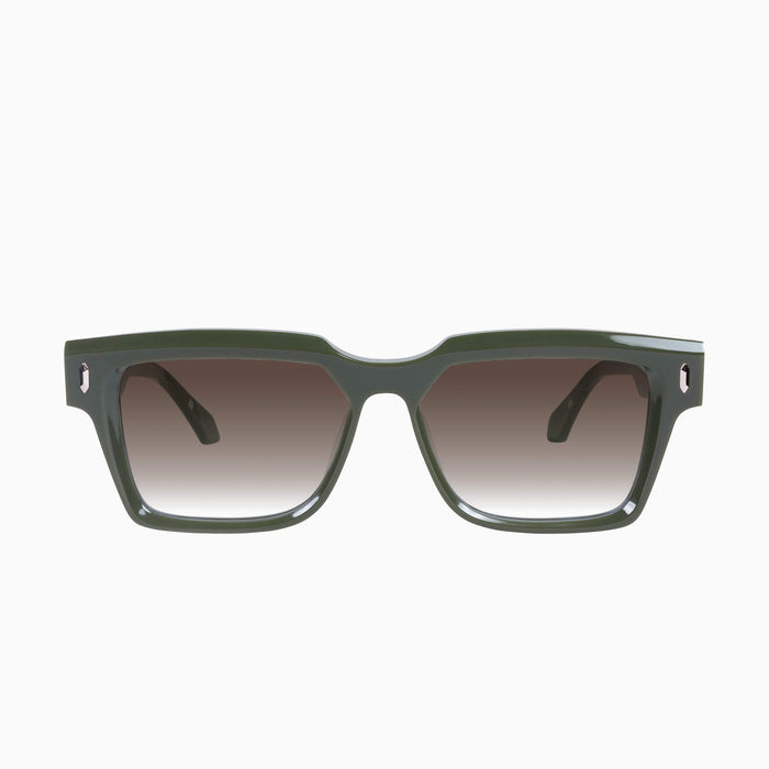 Army Green w. Gold Metal / Brown Gradient Lens