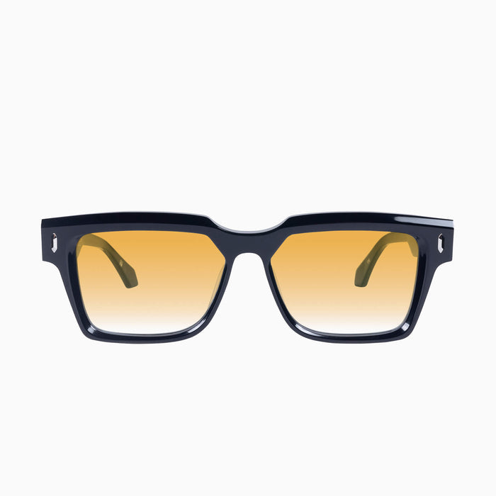 Gloss Black w. Silver Metal / Orange Gradient Lens