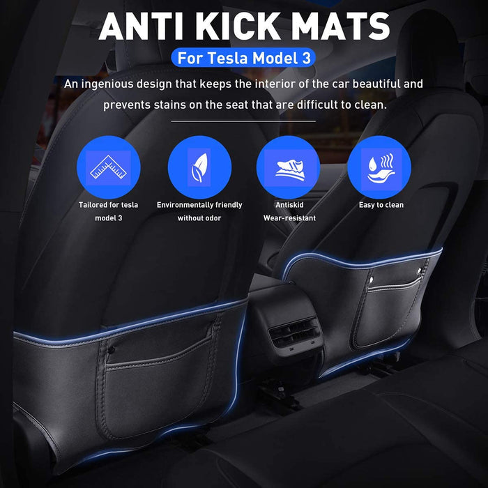 Seat Back Kick Protector for Tesla Model 3 2017-2024 - Tesery Official Store