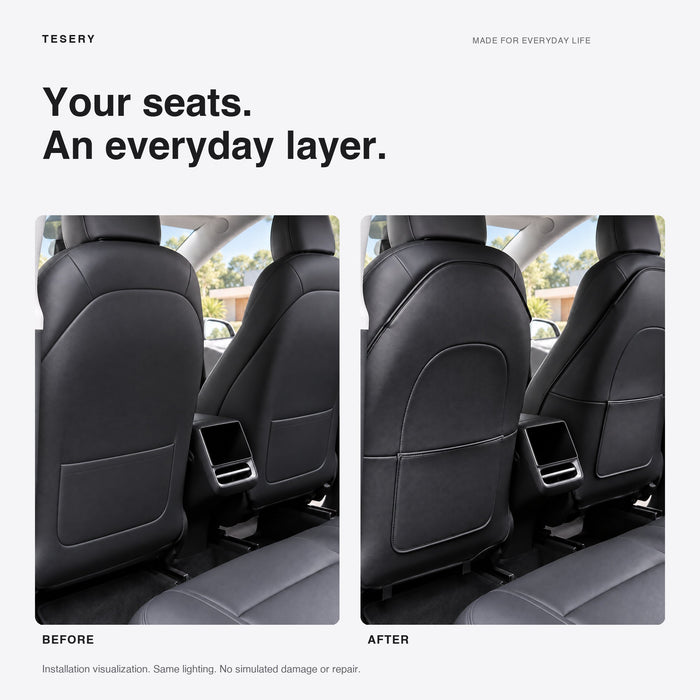 Seat Back Protector for Tesla Model 3 Highland & Model Y Juniper (2pcs) - Tesery Official Store