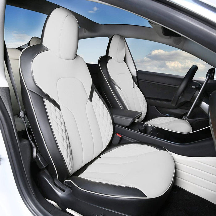 Model Y (2020-2024 | 5 Seater) / Custom Made Black And White (Only for front seats)
