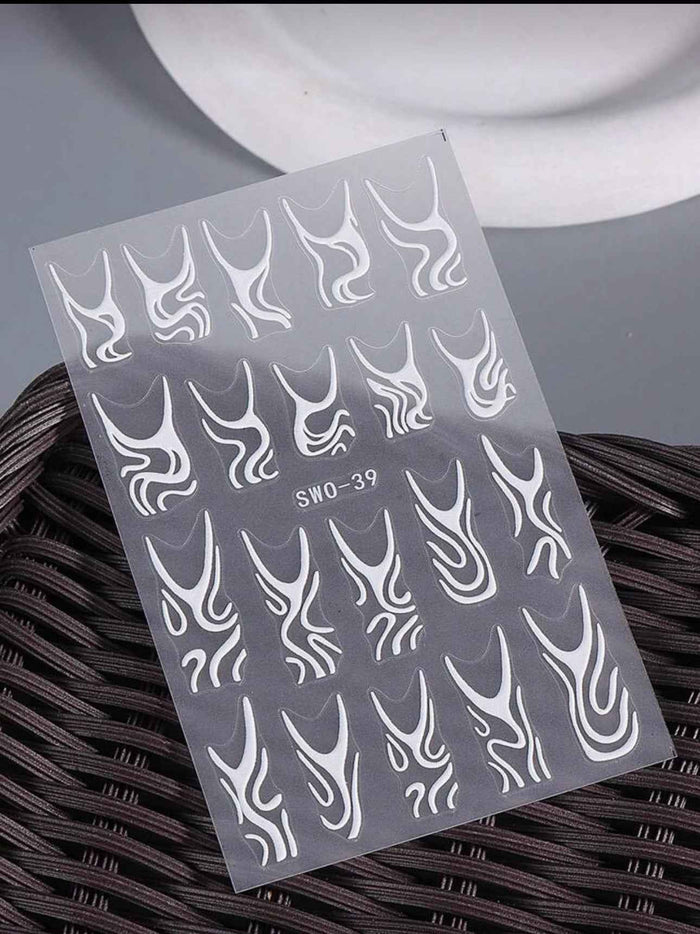 Sheer Elegance – 2 Piece Nail Art Stickers
