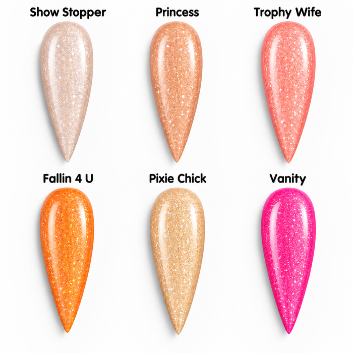 Shimmer Cover Acrylic Powder Collection – Vanity | 6 Shades