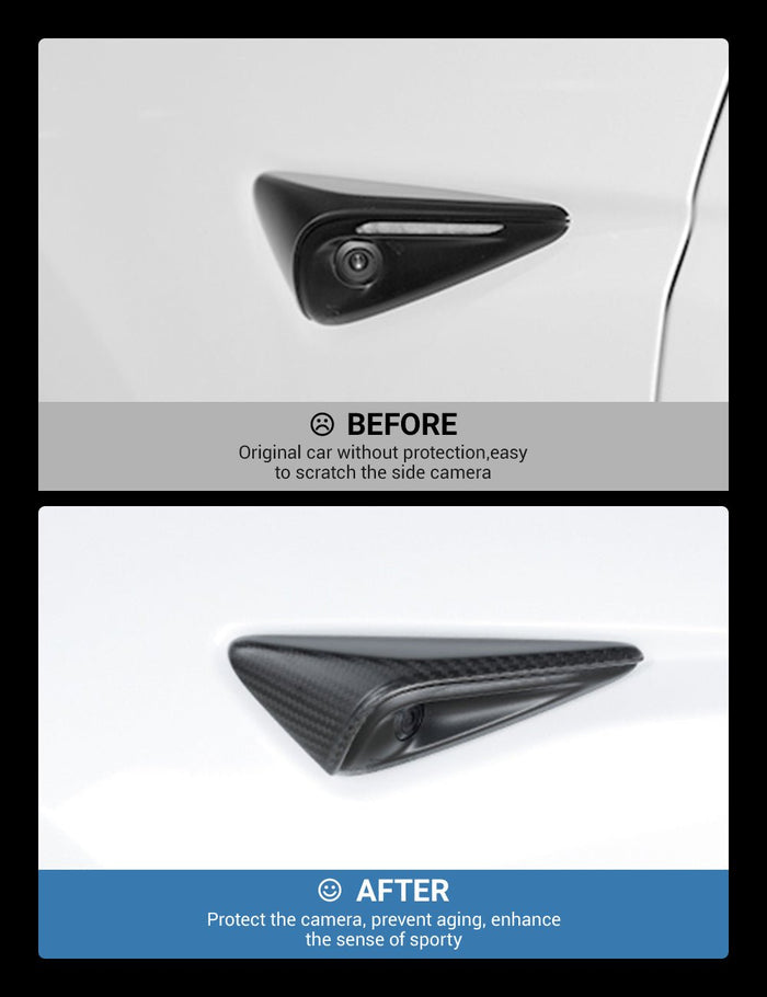 Side Camera Turn Signal Cover for Model 3/S/Y/X - Carbon Fiber Exterior Mods - Tesery Official Store
