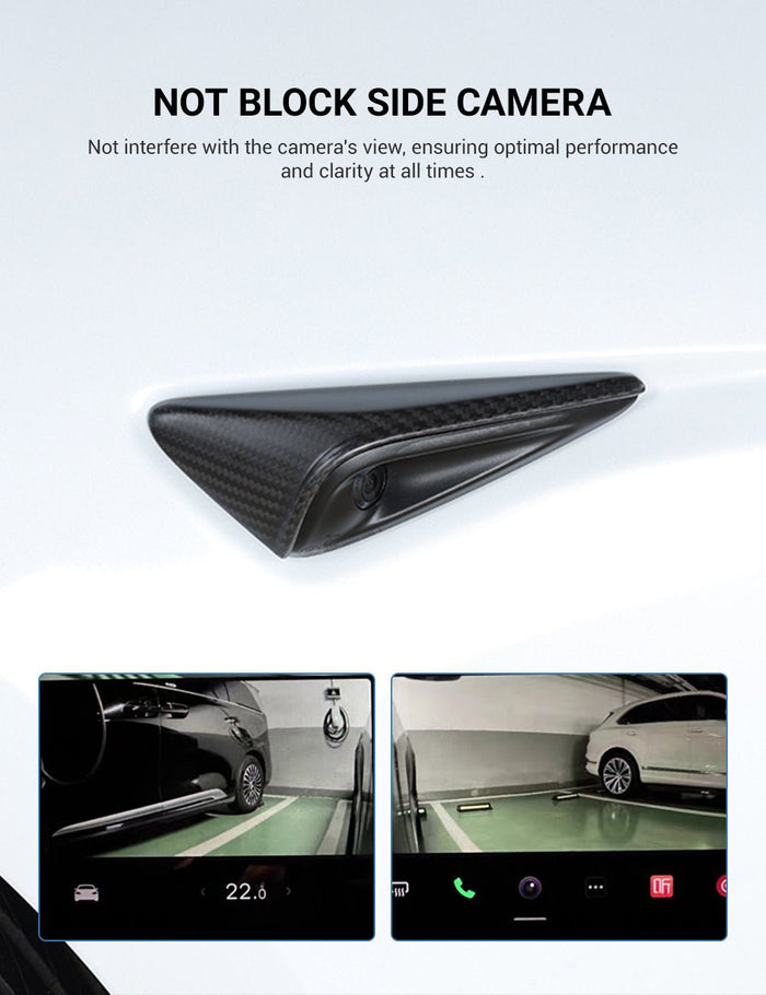 Side Camera Turn Signal Cover for Model 3/S/Y/X - Carbon Fiber Exterior Mods - Tesery Official Store