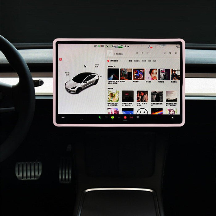 Model 3 2017-2023.10 & Model Y 2020-2025.03 / WITHOUT TESLA Embossed letters / Pink