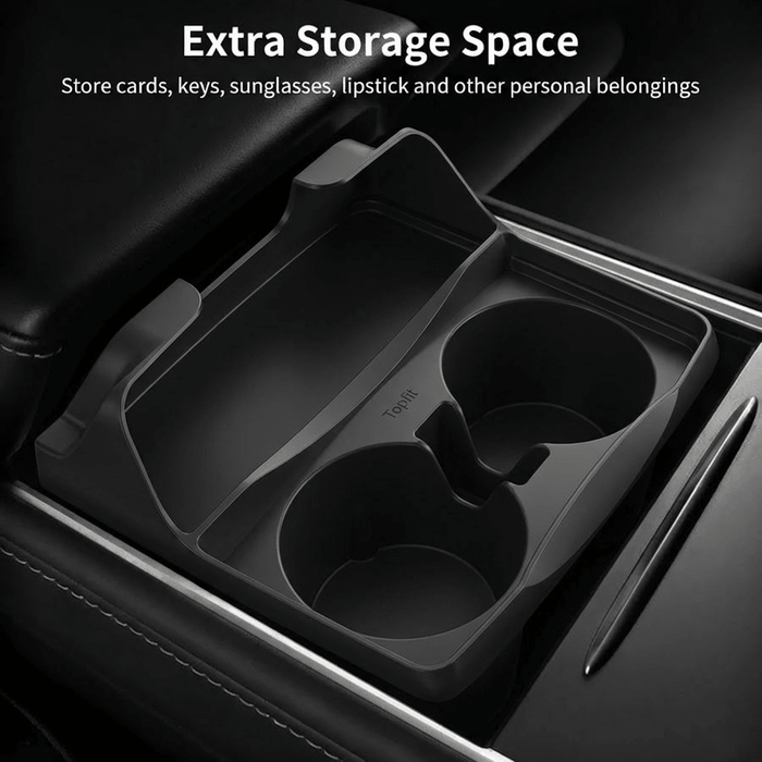 Silicone Center Console Cup Holder Insert for Model 3 & Model Y | Anti - Spill - Tesery Official Store