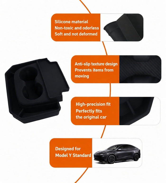 Silicone Cup Holder Organizer with Hanging Design for Model Y Standard | Tesery - Tesery Official Store