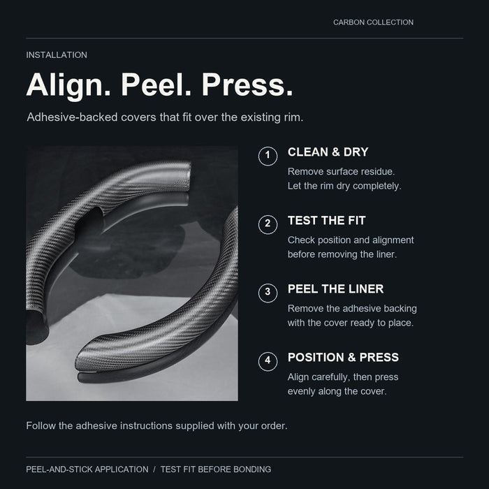 Steering Wheel Trim Covers for Model Y Juniper / Model 3 Highland | Real Dry Carbon Fiber - Tesery Official Store