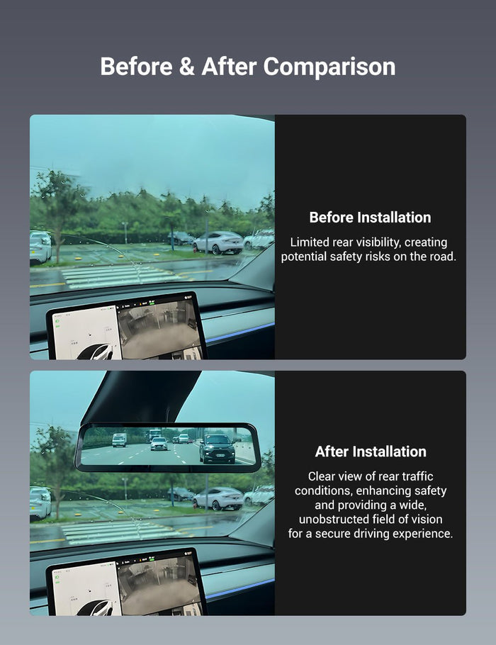Streaming Rearview Mirror Recorder for Tesla Model 3/Y（HW4.0） - Tesery Official Store