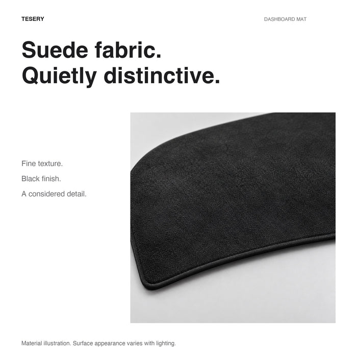 Suede-Fabric Dashboard Mat for Tesla Model 3 Highland, Model Y Juniper & YL - Tesery Official Store