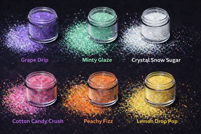 ✨Sugar Rush Sparkle –6-Piece Nail Sugar Glitter Collection✨ - Drip Lab Nail Co.