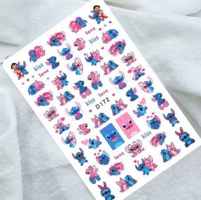 💗 Sweet Stitch & Angel Nail Stickers 💙✨