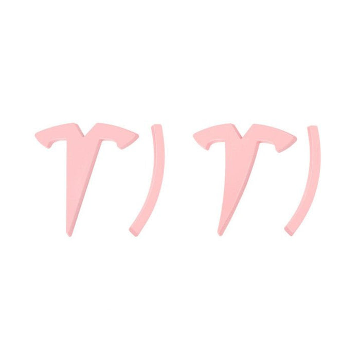 Model 3 2017 - Present / Front and Rear Tesla “T” Logo / Light pink