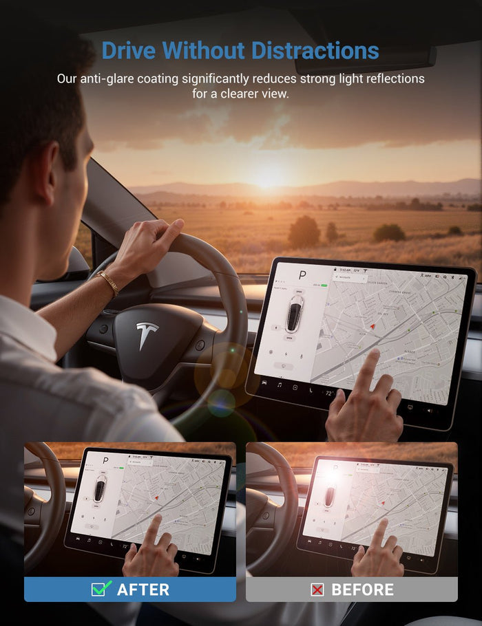 Tempered Glass 9H Screen Protector for Tesla Model 3 / Y - Tesery Official Store