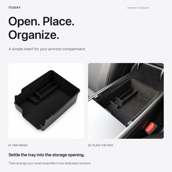 TESERY Armrest Organizer Console Tray for Model 3 / Model Y - Tesery Official Store