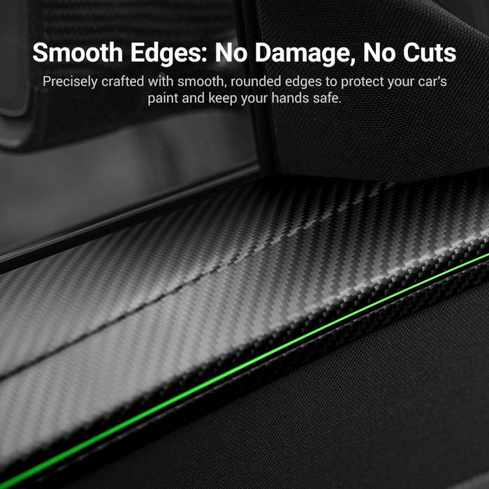 TESERY Dry Carbon Fiber Full Upper Oversized Extended Door Panel Overlays for Model Y Juniper - Tesery Official Store