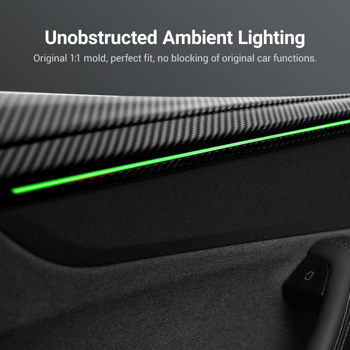 TESERY Dry Carbon Fiber Full Upper Oversized Extended Door Panel Overlays for Model Y Juniper - Tesery Official Store